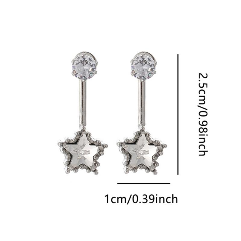 Shimmering Star Design Earrings Lightweight Zinc Metal Allergy Safe Everyday Wear