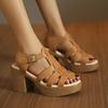 Summer New Women's Casual Fashion Sandals with Thick Heel, Wedge, Platform, Fish Mouth and High Heel