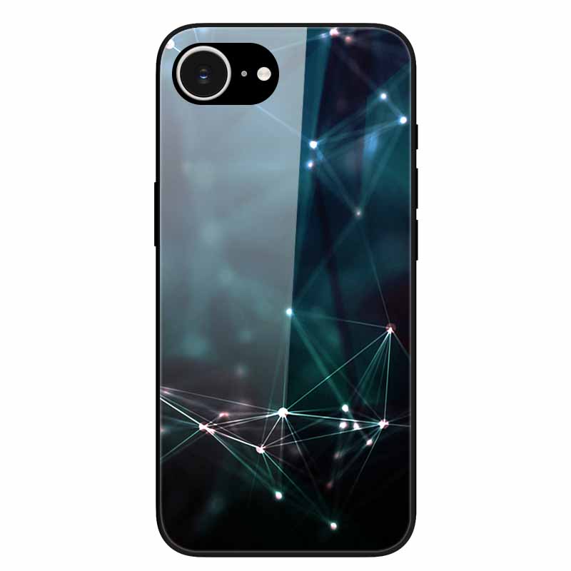 For iPhone 16E 2025 Case Black Bumper Tempered Glass Hard Phone Cases for iPhone16e 16e Back Cover for iPhoneSE SE 2025 Cool New