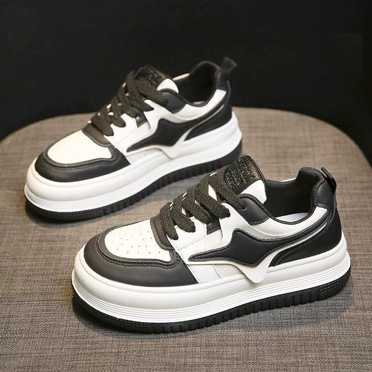 Platform White Shoes Children's Autumn New Ins Trendy Versatile Leather Casual Board Shoes