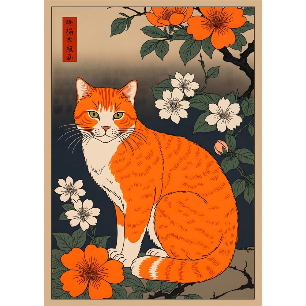 DIY Diamond Painting Traditional Japanese Chinese Animal Mosaic Embroidery Cross Stitch Kit Living Room Home Art Wall Decor