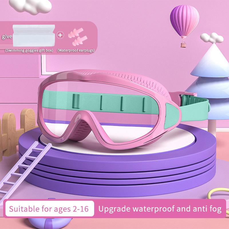 1Pcs Boys Girls Professional Diving Goggles Glasses Children Swimming Goggles Caps Waterproof Anti-fog Big Box