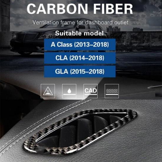 Carbon Fiber Dashboard Outlet Cover For Mercedes Benz A Class CLA 2014-2018