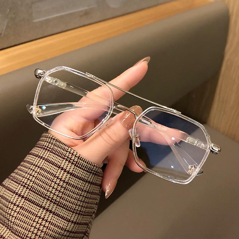 Blue Light Blocking Glasses Women Vintage Retro Style Polygon Shape Women'S Glass High Quality Glasses Male
