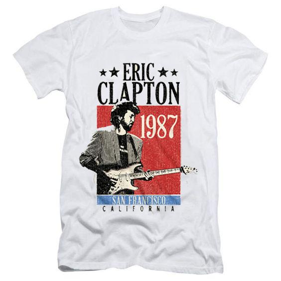 Vintage Eric Clapton California Tee Shirt White All Size S to 5XL UB214