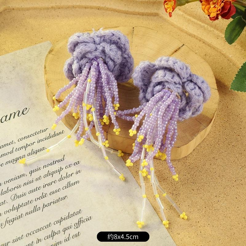Bohemian retro earrings vacation long contrasting tassel personality temperament earrings women