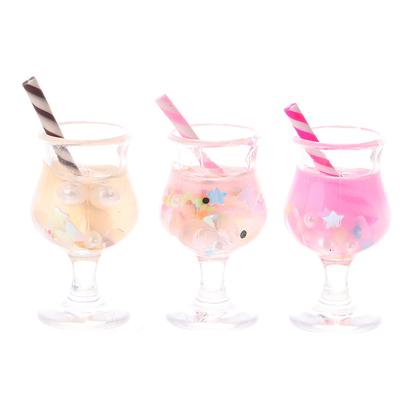 2Pcs Mini Drink Cups Model Pretend Play Mini Food Doll Accessories Dollhouse