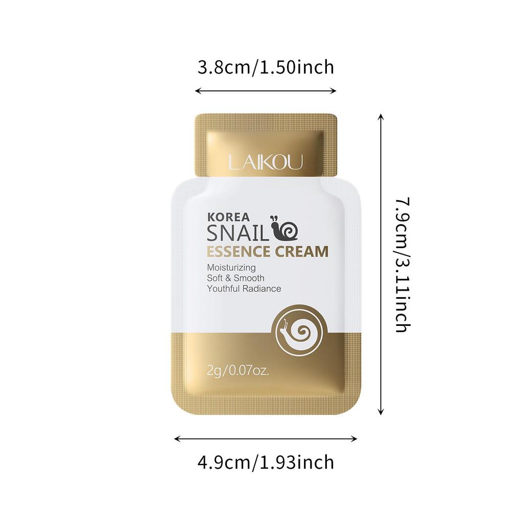 LAIKOU Snail Skincare 4-in-1 Set: Cleanser, Eye Cream, Serum & Moisturizer (2ml)