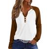 Women's T Shirt Tee Button Floral Print Long Sleeve Daily Weekend Fashion Basic V-Neck Regular Top