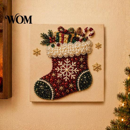 Sprankelende Parelkunstbenodigdheden DIY Kerst Kunstverfset, Kralen Knutselen voor Attente Vakantiegeschenken Liefhebbers Volwassenen, Beginners, Schattige Kerstman