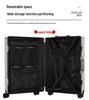 24-Inch Women's Silent Wheeled Suitcase: Durable Aluminum Frame, Large Capacity, Carry-On with Password Lock
