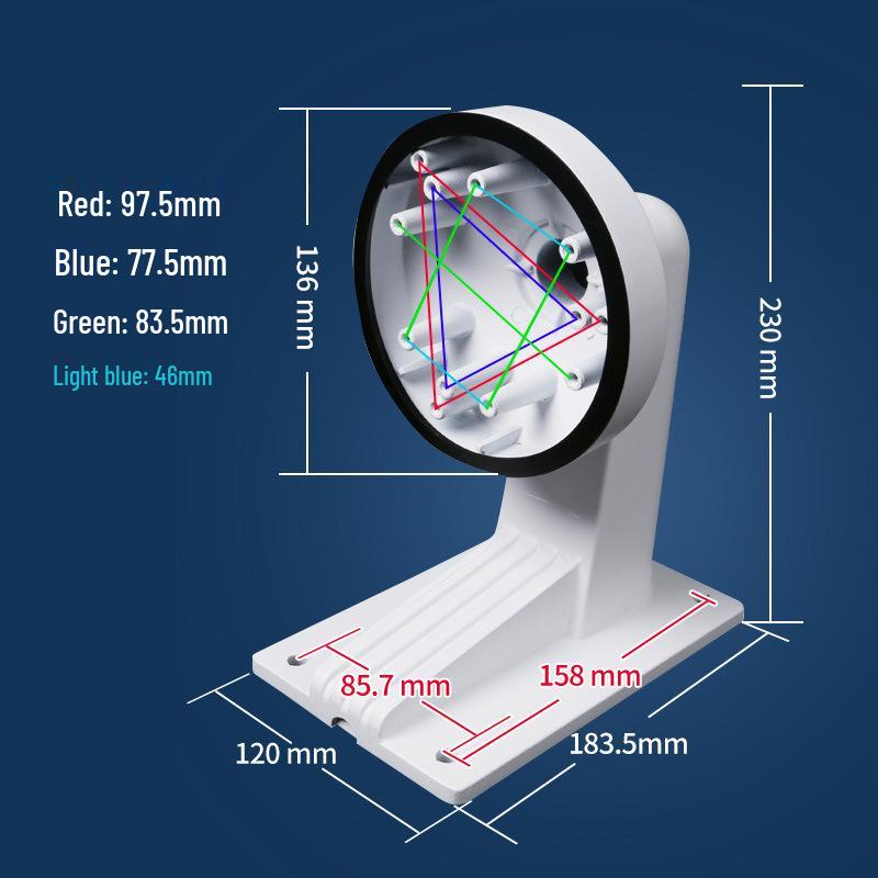 Dome Bracket ZSX-1273ZJ-135 for 135mm Hikvision/Dahua Cameras, Thick Aluminum Alloy