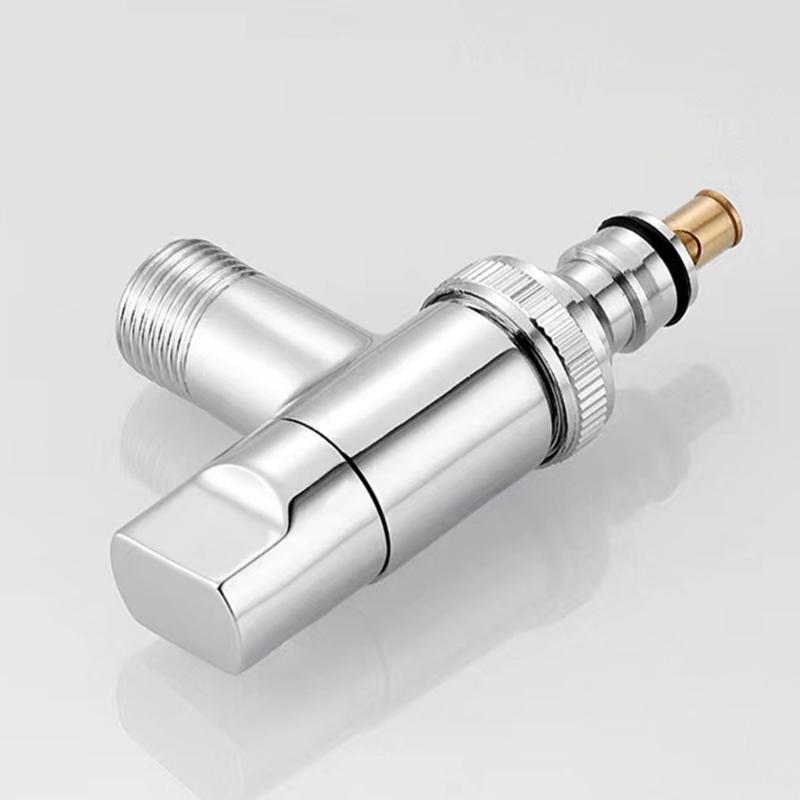 Brass 3-way Filling Angle Valve Wall Mount One Into Two Out Water Toilet Faucet Bidet Sprayer for Bathroom Accessories
