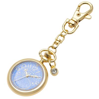 Pocket Watch Keychain Watch Analog Constellation Board Spring Triangle Crystal Sein Spring [Fieldwork] Women's ST296-1