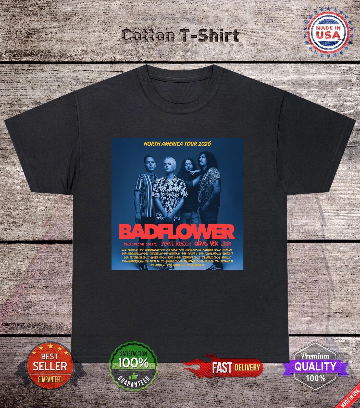 Badflower Band North American Gift For Fan Cotton T Shirt Size S-5XL L