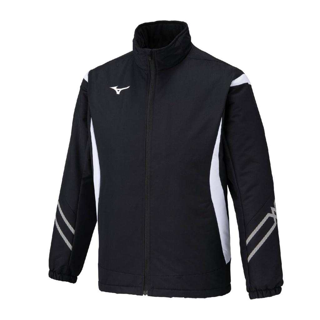 Mizuno MC Line Breath Thermo Insulated Warmer 32MEC630 Jacket, Heat-Generating Material, Water-Repellent, Windproof, Black/White,