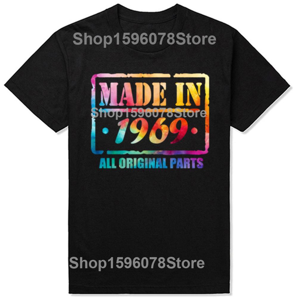 VINTAGE 1969 Birth Year Funny Quotes Retro Tshirts Men Womens Fashion Casual Tshirt 100 Cotton Loose Oversized T Shirt