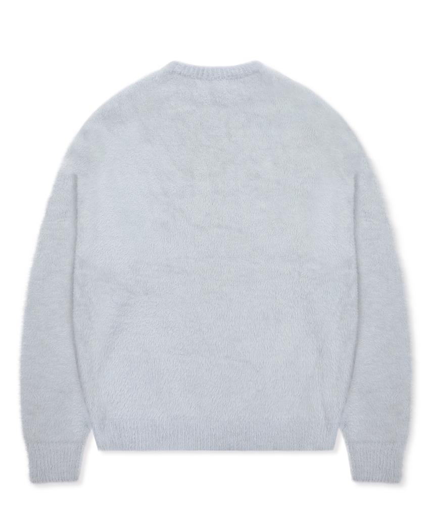 GLACK Gnt066 Laffin Hairy Pullover Knit (Gray)