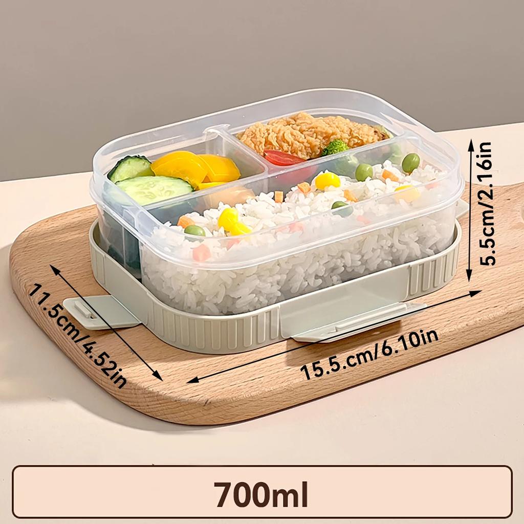 Reusable Plastic Bento Lunch Box For Kids Student With Compartment Portable Leak Proof Fruit Salad Food Container Microwave Safe