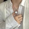 S925 Sterling Silver White Shell Arabesque Pendant - Vintage Ethnic Style