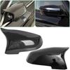 Für BMW 5er 6er 7er Serie F10 F18 F11 F06 F07 F12 F13 F01 Ein Paar Glänzende/Kohlefaser Spiegelkappen Seitenrückspiegelkappe L+R