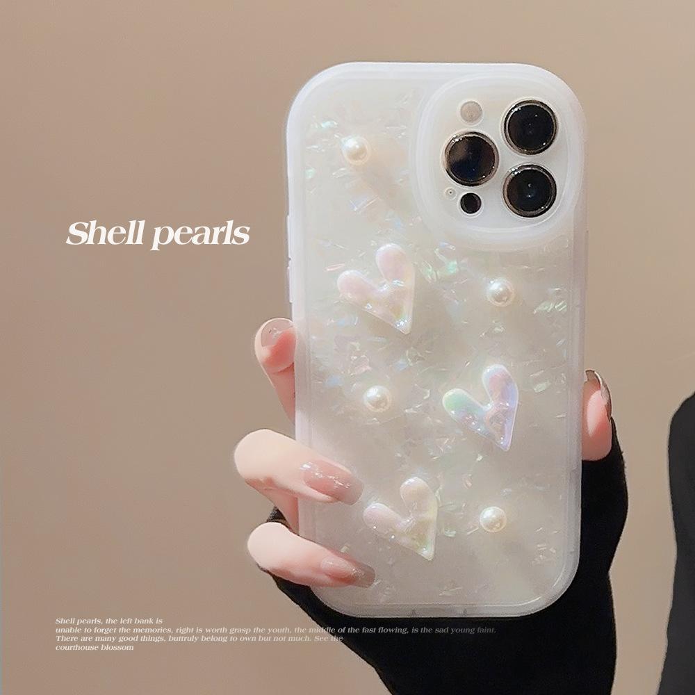 Shell Three Dimensional Love 15 Promax Suitable for IPhone Mobile Phone Case Apple 13 Simple 11 Suitable for 16 Soft Shell 14