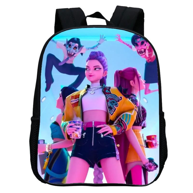 Printed Witch Hunters Huntrix Kpop Kindergarten Bag, Cartoon 12-inch Backpack Lightweight