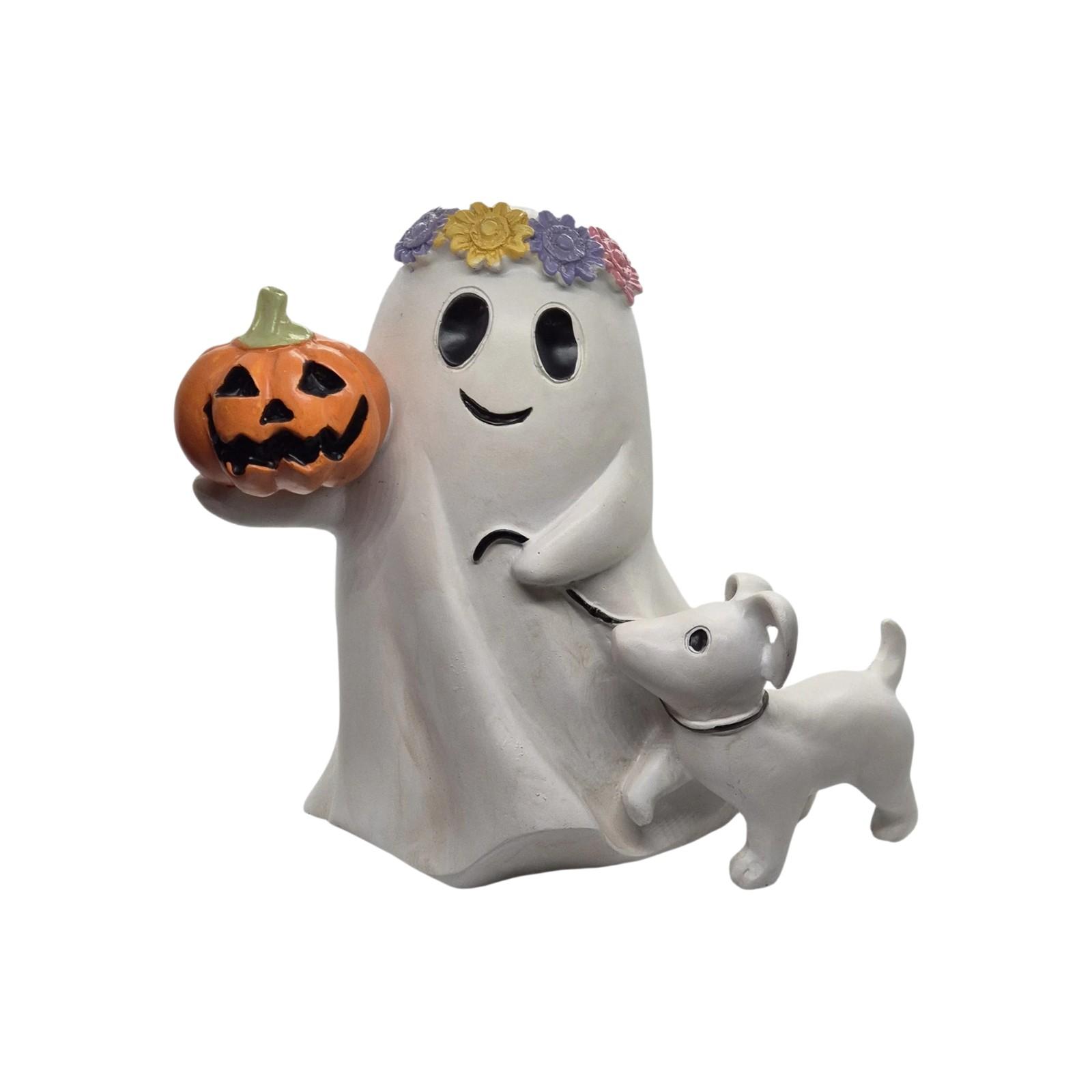 

Хэллоуин Цветочный Держащий Тыкву С Собакой Орнамент, Подходит Для Украшения Внутренней Веранды One Size