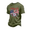 Men's Soccer Graphic Short Sleeve T-Shirt Loose Fit Casual Team Support Top