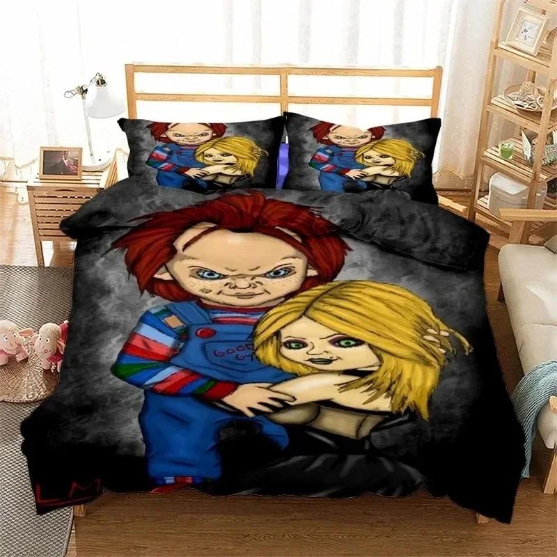 New Bride Of Chucky 3D Print Bedding Set Duvet Covers Pillowcases One Piece Comforter Bedding Sets Bedclothes Bed K598