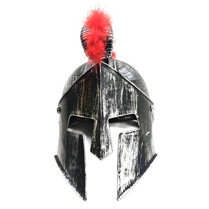 

Plastic Spartans Helmet Adult Size Safe And Comfortable Role Play Props Costume Hat Ideal For Themed Event серебряный