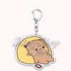 Cute Bubu Love Dudu Yier Keychains Couple Bear Panda Keyrings for Accessories Bag Pendant Key Chain Jewelry Fans Lovers Gifts