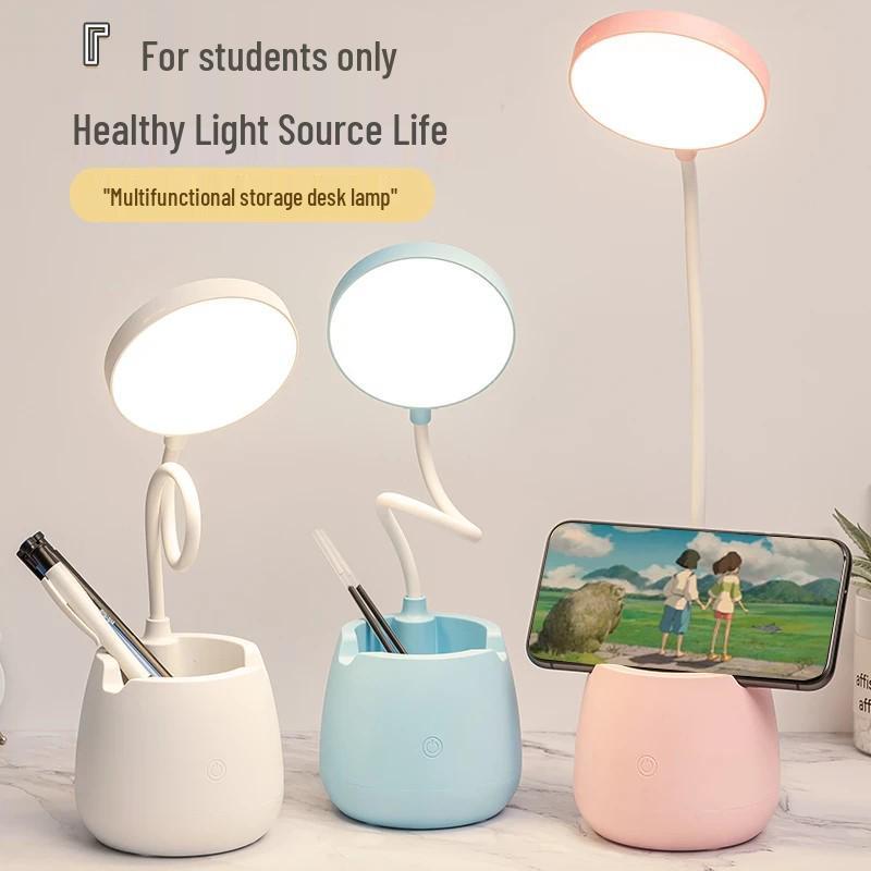 

Rechargeable LED Desk Lamp for Eye Protection – Perfect for Students, Dorms, Bedrooms, and Bedside Reading Pink - 1 Piece