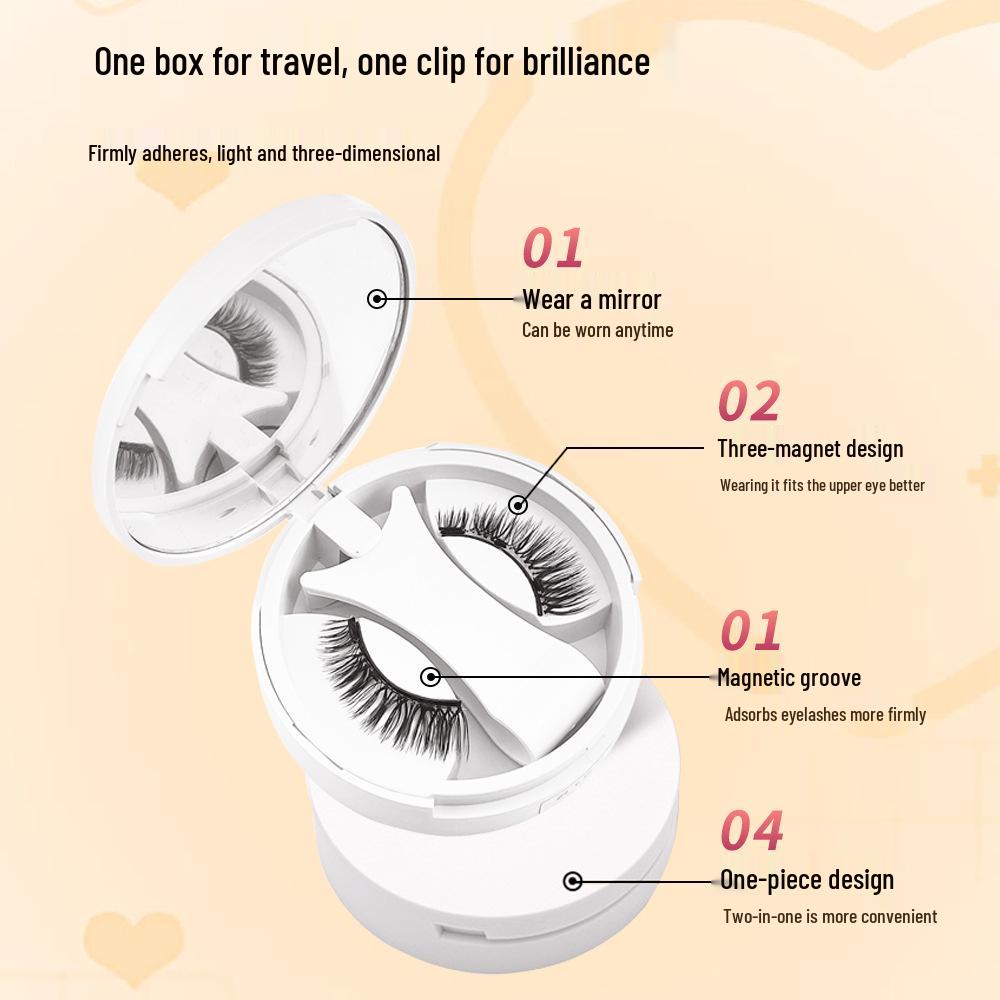 Little Devil Cross-Border Magnetic False Eyelashes - One-Piece Set