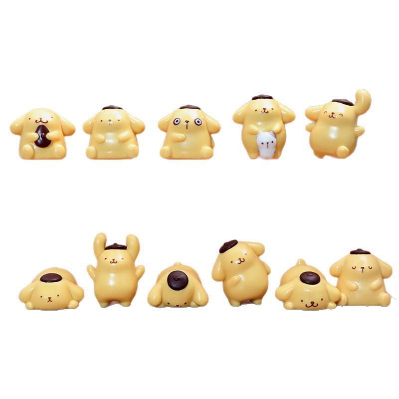 11 Styles Sanrio Pompompurin Stackable Plush Toy Figure – Cute DIY Cartoon Desktop Ornament