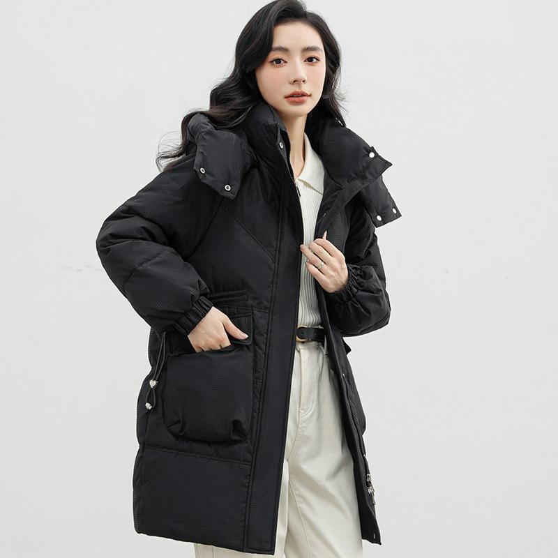 

Средняя и Длинная Свободная Новая Студенческая Толстовка с Капюшоном на Хлопковой Подкладке Зимняя Утолщенная Куртка-Пуховик XXXL чёрный