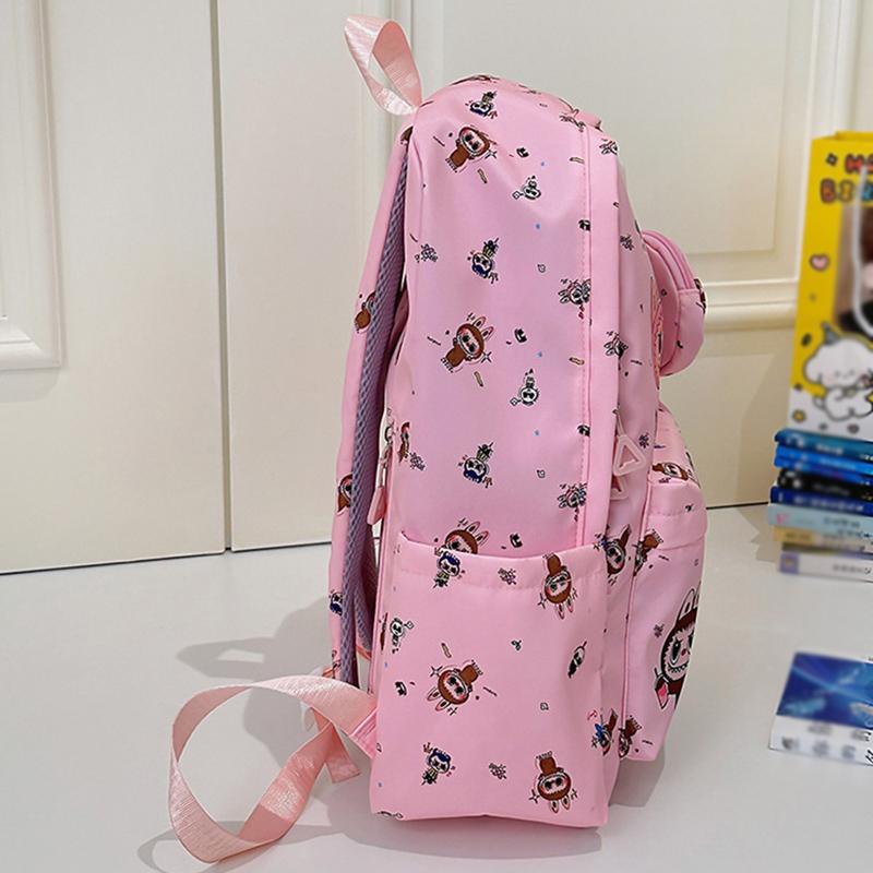 Labubu Kinderrucksack Schultasche Schüler Schultasche Leichter Niedlicher Rucksack Mode Cartoon Rucksack