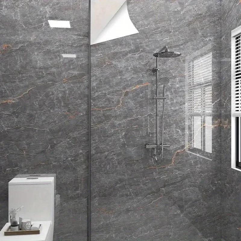 

ПВХ шпалери з мармуровим візерунком Водонепроникні Самоклеючі Знімай та приклеюй Легко миються Контактний папір для кухонного декору, ванної кімнати 5Mx60CM