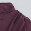 European & American Style Pleated Long Sleeve Slim Dress with Stand-Up Collar for Autumn & Winter - Women's Collection.