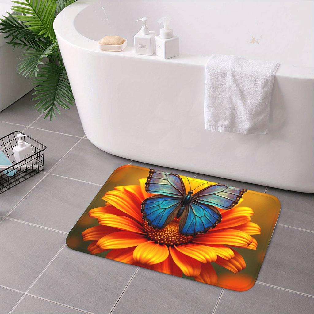 1PC Nectar Visitor Pattern Kitchen Rug Non-Slip Door Mat Pop design Bathroom Rug Bath Mat Carpet for Home Sink Laundry ecoreeree