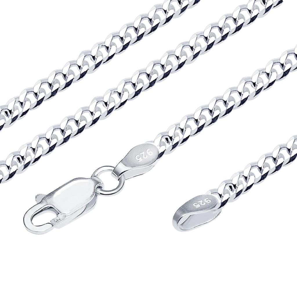 Sterling Silver 925 Cuban Link 40cm [Sears] Chain, 2.8mm width, length, scd80-40
