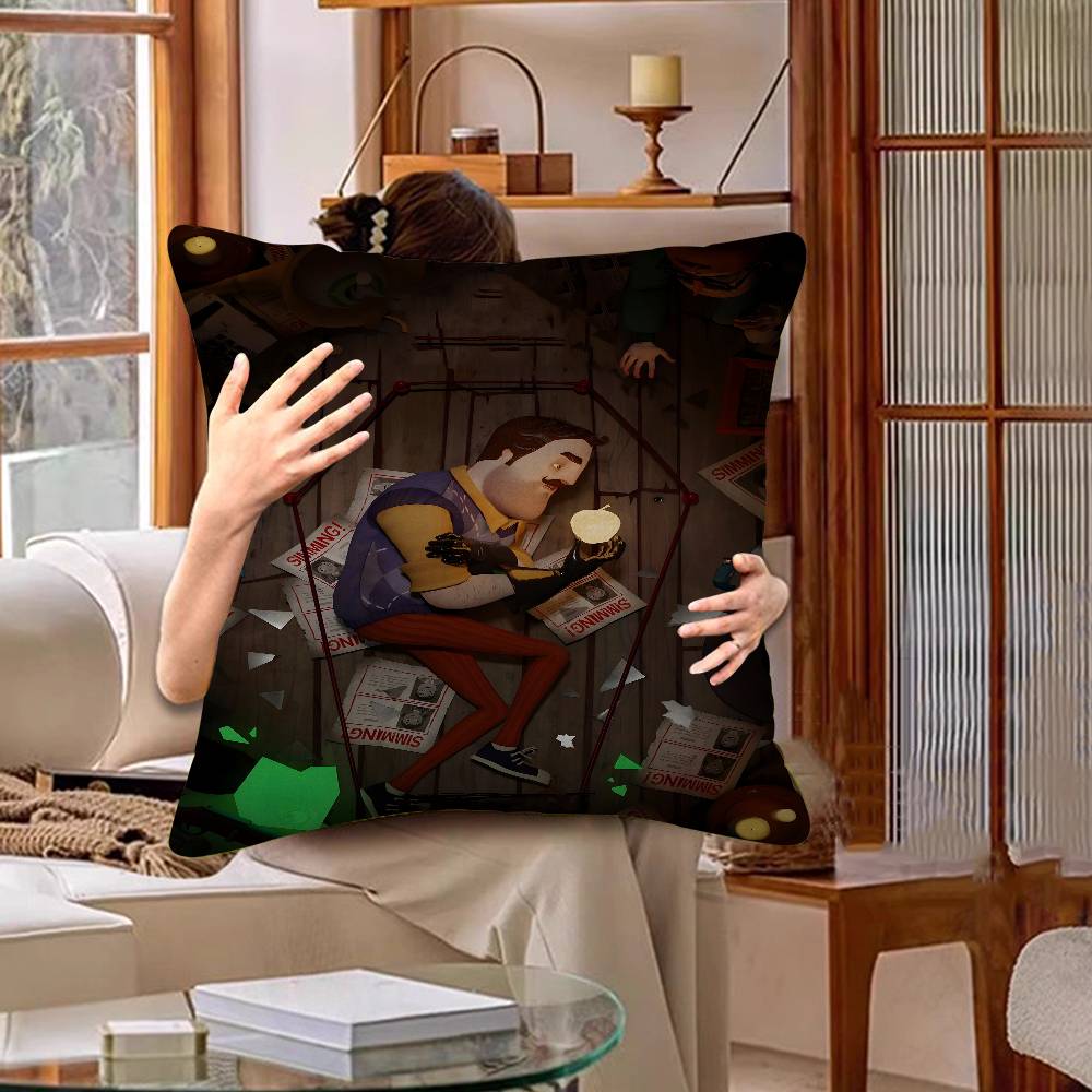 Spiel Hello Neighbor 2 Kissen Anime Kissen Sofa Bett Kopfkissenbezug Kissenbezug 45x45 cm Mode
