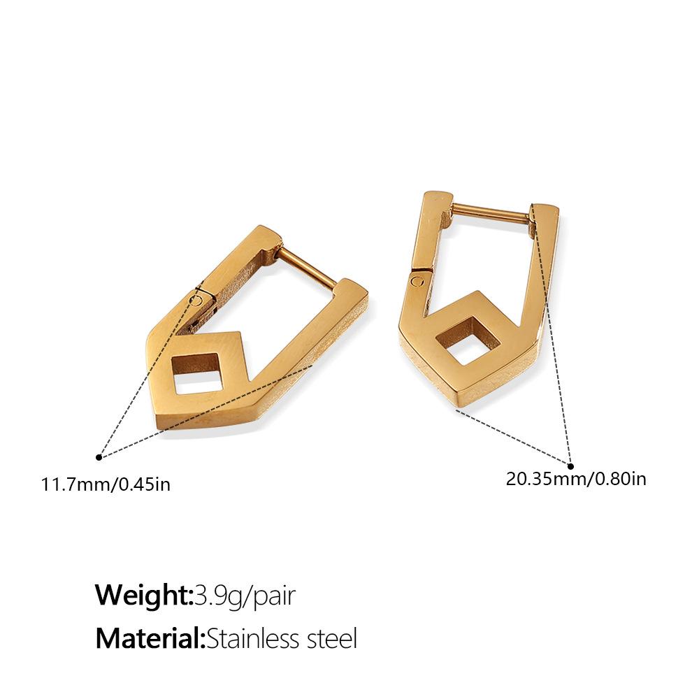 Premium Earrings Ear Buckles Versatile Flat Earrings Simple Geometric Ear Buckles