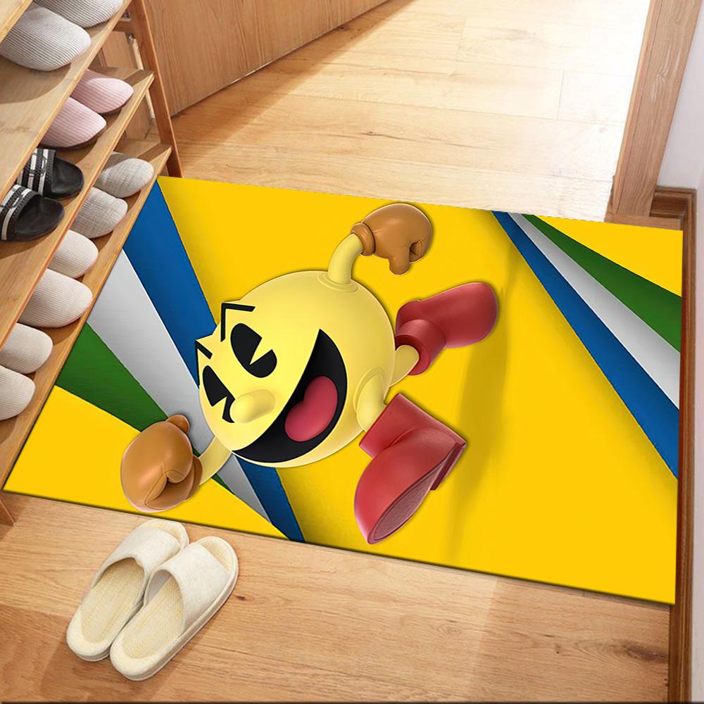 Pac-man Adventure Square rugs are a great choice for living rooms, bedrooms, home décor, and as gifts.
