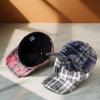 Autumn and Winter Hard Top Plaid Retro Baseball Cap Women's Street Classic Old Face Small Sunshade Cap Trend
