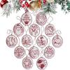 12 Pcs Christmas Embroidery Kit Hand Embroidered Christmas Ornament For Adults Beginners With Easy Instructions