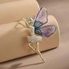 style Female Jewelry Dancing Girl Lapel Pins Women Crystal Brooches Angel wings Brooch Coat corsage