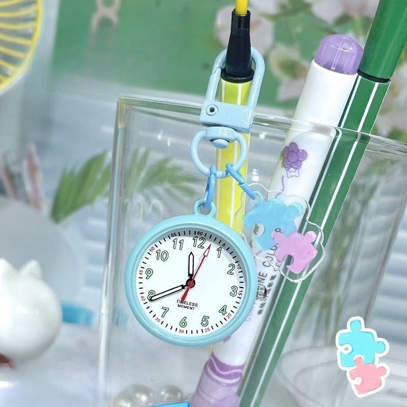 Portable Children's Keychain Hanging Watch Backpack Decoration Pendant Watch Pocket Watch