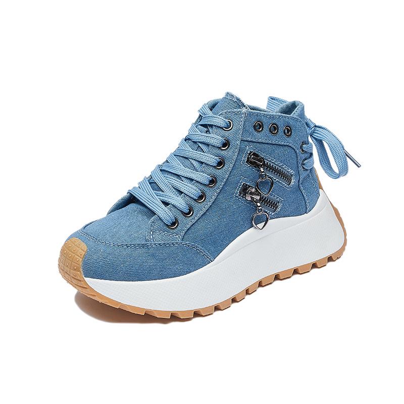 Korean Style Women's Dad Shoes - 2025 Autumn, Thick Sole, Height Increasing, Street Style Casual Sneakers (WF2001)