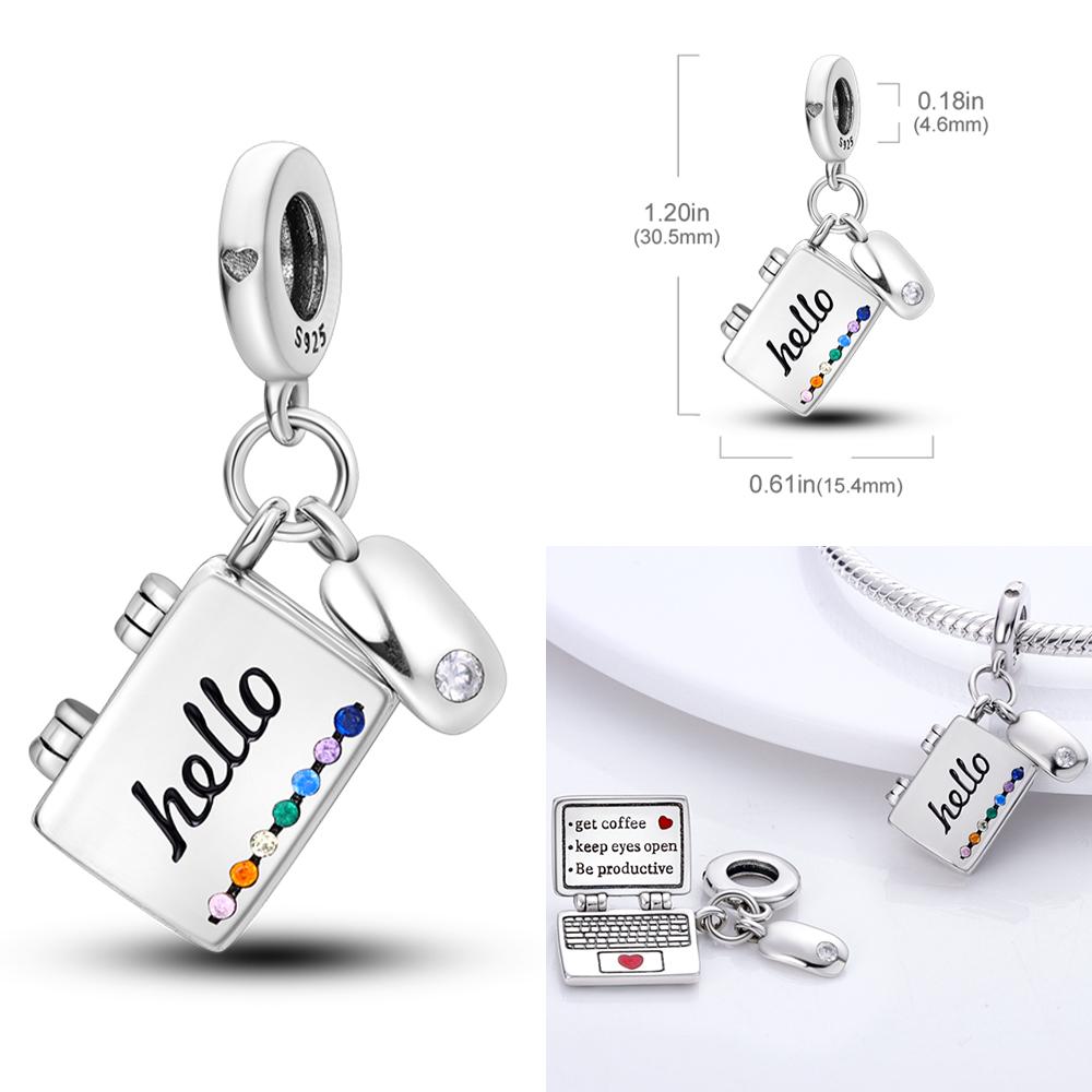 Buntes Charm Fit Original Armreif Kupfer Charms Einhorn Perlen Für Armband Anhänger Hängend DIY Feiner Schmuck Geschenk Für Frauen